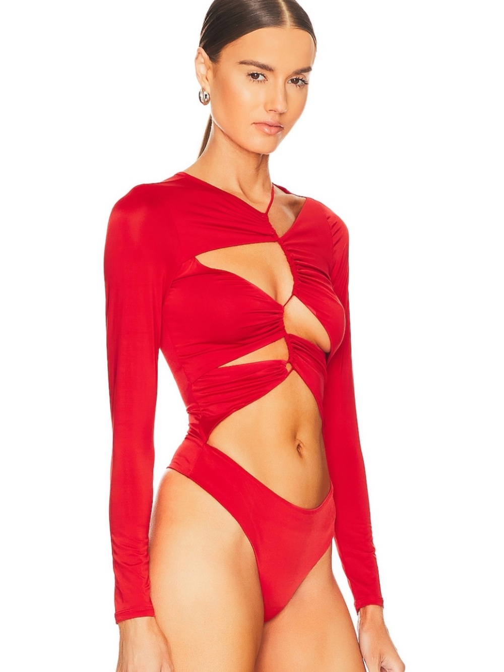 AFRM Brami Bodysuit in True Red size medium